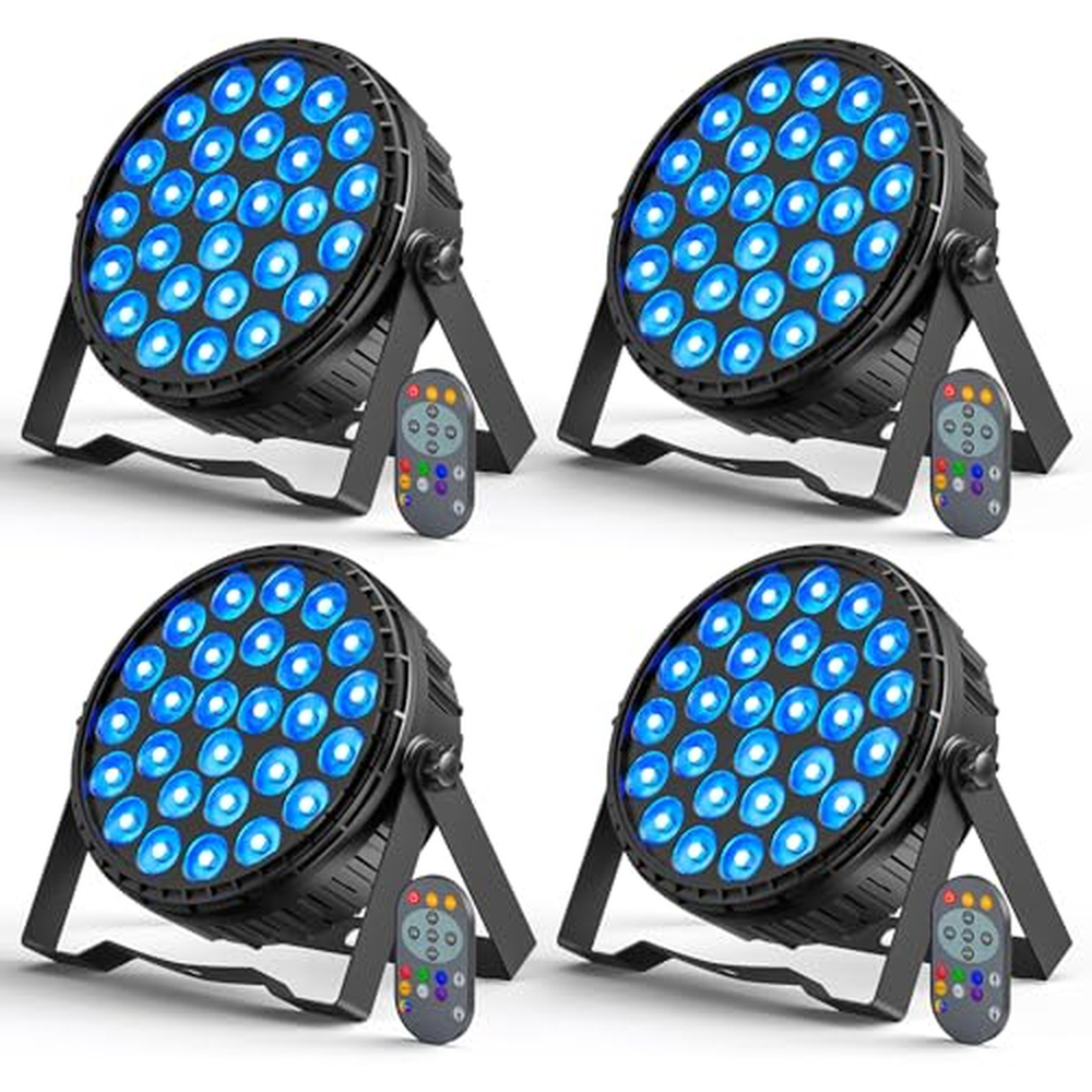 Ukfog 218W LED Par Spotlight, RGBW DMX Disco Light s dálkovým ovládáním 6 módů Efektové světlo pro DJ KTV Narozeninové párty Sta