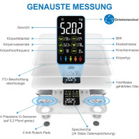 Lepulse Lescale F4 Váhy na tělesný tuk s tělesným tukem a svalovou hmotou, osobní váhy s analýzou tělesného tuku