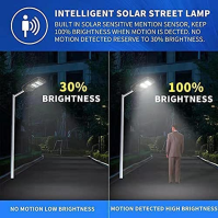 Wstan 200w Solar Street Light Led Outdoor se solárním panelem, solární pouliční osvětlení 6500k Cool White se senzorem pohybu pr