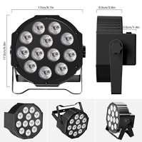 DELIBANG 4PCS dobíjecí RGBW LED Par Spotlight, 12 LED reflektorů na baterie s dálkovým ovládáním, jevištní světelný efekt Spotli