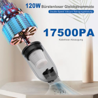 Ruční vysavač Jeebel 17500Pa Elektrická vzduchová pumpa s baterií 7800mAh, 100000 otáček za minutu, 4 v 1 120W bezdrátový ruční 