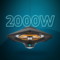 Cecotec ReadyWarm 2000 Power Ceiling Elektrické venkovní stropní topení. 2000 W ve 3 úrovních, halogenová technologie, krytí IP3