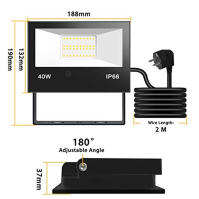 Venkovní LED reflektor 40W RGBW se změnou barev, režim DIY stroboskop, 120 barev, časování, venkovní reflektor 4000 lumenů, RGB 