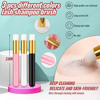 200ml/6.7fl.oz Lash Extension Cleanser Eyelash Shampoo Kit Mini USB Portable Lash Fan Eyelid Cleaning Brush Mascara Brush Microb