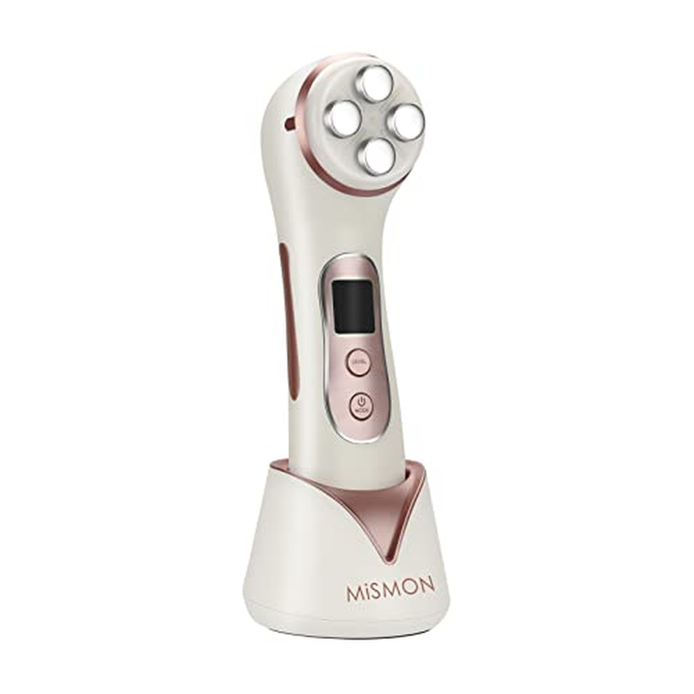 MiSMON Beauty Toning Device, radiofrekvenční EMS LED ošetření, pro zpevnění pleti, redukci jemných vrásek, proti stárnutí, 5 rež