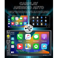 Autorádio Apple Carplay 2 Din s Android Auto Bluetooth hands-free sada Autorádio se 7" dotykovým displejem a Mirror Link Bluetoo