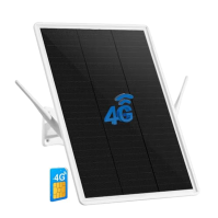 Venkovní bezdrátový 4G LTE solární router, 4G box se SIM kartou, 4G CLE 150Mpbs WiFi anténa, 2,4GHz Wi-FI 150Mpbs Launcher, 2 ex