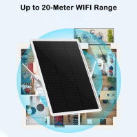 Venkovní bezdrátový 4G LTE solární router, 4G box se SIM kartou, 4G CLE 150Mpbs WiFi anténa, 2,4GHz Wi-FI 150Mpbs Launcher, 2 ex