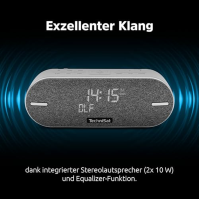 TechniSat DIGITRADIO BT 2 - přenosný prémiový Bluetooth reproduktor s digitálním rádiem DAB+ (FM, hodiny, časovač budíku, voděod