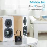 1Mii ML201 adaptér pro stereo systém, přijímač Bluetooth 5.0 s 3,5mm AUX cinch, bezdrátový audio přijímač pro PC reproduktory se