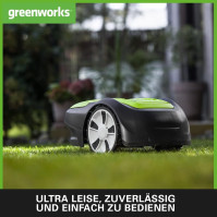 Greenworks Optimow M - Robotický sekačka na trávu pro plochy do 500 m² s možností pracovat na 30% sklonu, ultra tichý