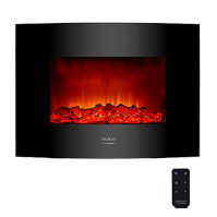 Elektrický krb Cecotec Ready Warm 2200 Curved Flames. Maximální výkon 2000 W, velikost 22", 2 úrovne výkonu, plocha pokrytí 20 m