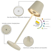 K-Bright 2 kusy Stmívatelná LED dobíjecí stolní lampa | Vhodná pro vnitřní i venkovní použití | Dobíjecí | Teplé bílé světlo 300