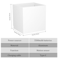 Coinmit 2 kusy LED nástěnného svítidla se senzorem pohybu, 3000K, 5500mAh nástěnné svítidlo s dobíjecími bateriemi pro interiéry