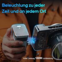 ZHIYUN MOLUS X100 Pro [oficiální] 100W COB LED video světlo Bi-Color 2700K-6500K kontinuální výstupní osvětlení s odnímatelnou b