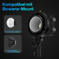 ZHIYUN MOLUS X100 Pro [oficiální] 100W COB LED video světlo Bi-Color 2700K-6500K kontinuální výstupní osvětlení s odnímatelnou b