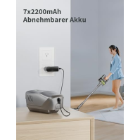 kalado Akumulátorový vysavač Hoover, 26000Pa tyčový vysavač s dobíjecí baterií 40MIN, sací výkon 80000 ot/min, bezkartáčový moto