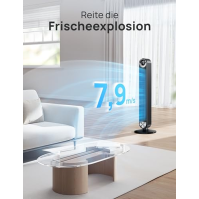 Dreo 42palcový chytrý tichý věžový ventilátor, WiFi Alexa ventilátor, elektrický chladicí ventilátor s oscilací 90°, 6 rychlostí