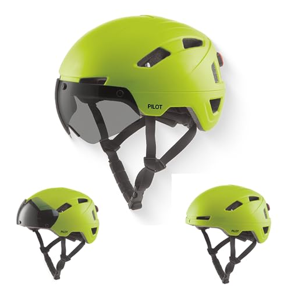 GOOFF® PILOT 3 in 1 Speed Pedelec Helmet with Removable Visor - NTA Certified - Lehká cyklistická přilba s LED světlem - pro žen