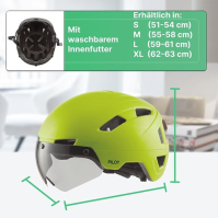 GOOFF® PILOT 3 in 1 Speed Pedelec Helmet with Removable Visor - NTA Certified - Lehká cyklistická přilba s LED světlem - pro žen