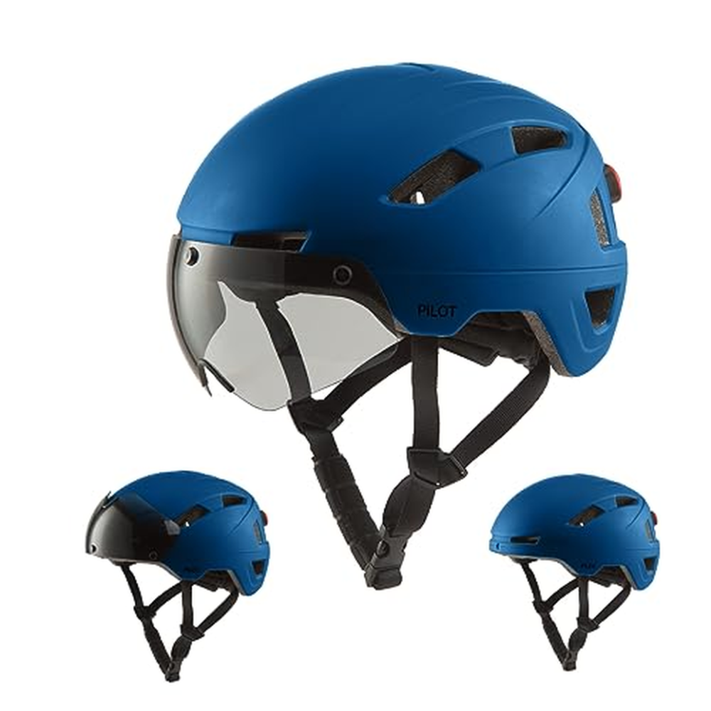 GOOFF® PILOT 3 in 1 Speed Pedelec Helmet with Removable Visor - NTA Certified - Lehká cyklistická přilba s LED světlem - pro žen