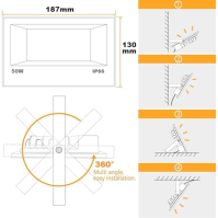 LED reflektor 400W ekvivalent RGBW měnící barvu DIY režim stroboskopu 120 barev časování venkovní reflektor 4000 lumenů RGB 2700