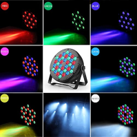 MOSFiATA 2 ks parní světla, RGB 36 LED jevištní světla s ovládáním DMX aktivovaným zvukem, 7 režimů osvětlení s dálkovým ovládán