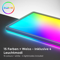 B.K.Licht I RGB LED stropní svítidlo I Ultra plochý LED panel I Změna barvy I RGBW stropní světlo stmívatelné I Efekt podsvícení