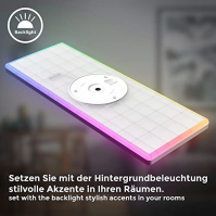 B.K.Licht I RGB LED stropní svítidlo I Ultra plochý LED panel I Změna barvy I RGBW stropní světlo stmívatelné I Efekt podsvícení