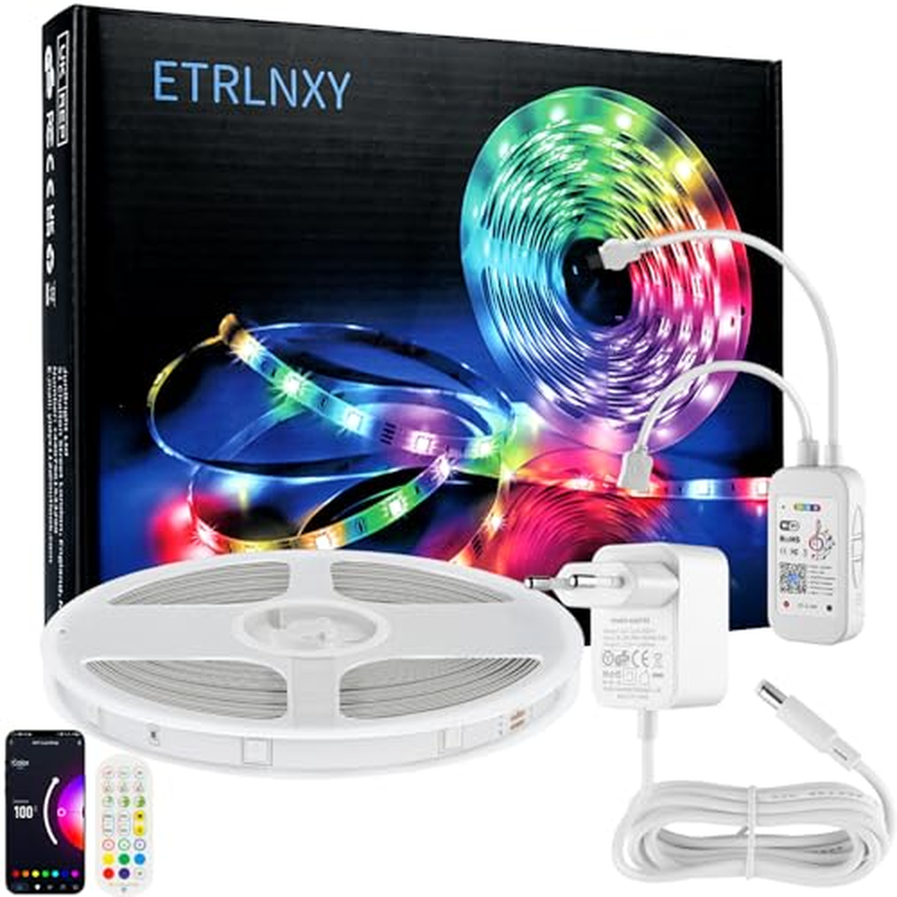 Alexa LED Strip 10m, Wifi LED Strip Lights RGB LED Stripes LED Fairy Lights Music Syncing, Tuya App Function with Google Assista