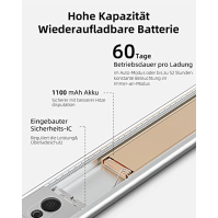 EZVALO Podskříňkové kuchyňské osvětlení, 3 balení stmívatelných bezdrátových světelných zdrojů 5300K s dálkovým ovládáním