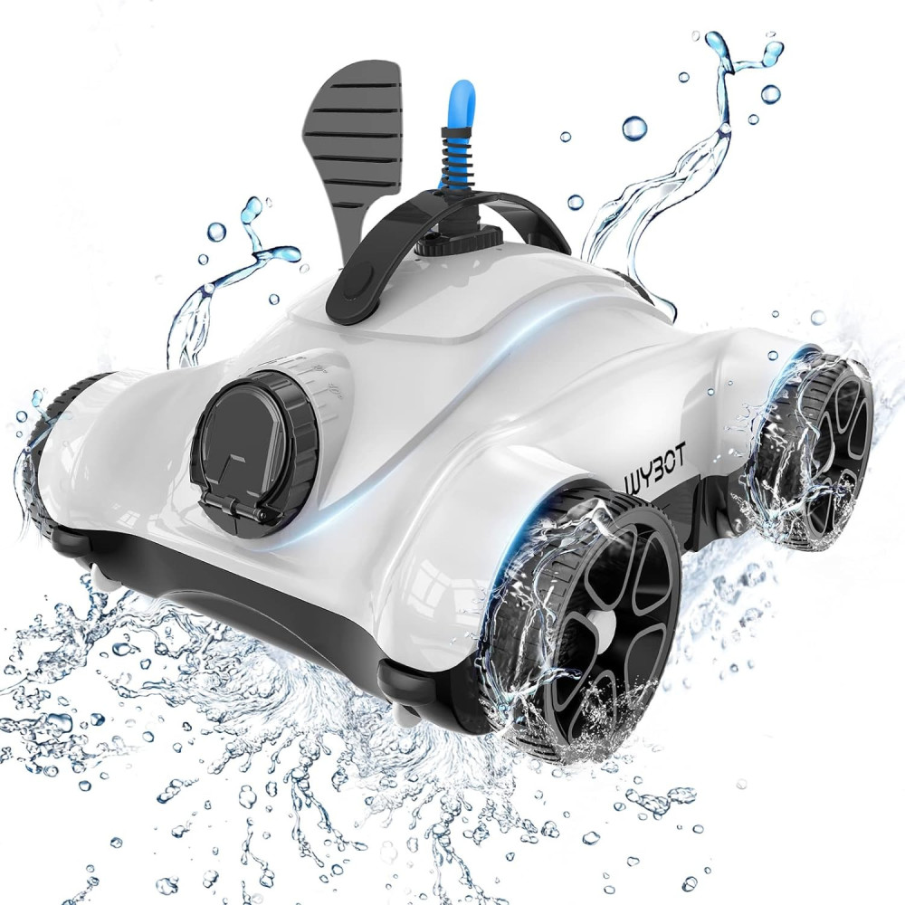 WYBOT poolroboter, bazénový vysavač s 150 W, silný sací výkon, čistič bazénu s dvojitým motorem, 3 časové funkce, kartáč