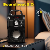 Bluetooth reproduktor Overmax Soundbeat 2.0 15W RMS křišťálově čistý zvuk, vestavěné FM rádio, přehrávání z USB, SD, AUX, bateri