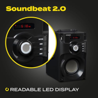 Bluetooth reproduktor Overmax Soundbeat 2.0 15W RMS křišťálově čistý zvuk, vestavěné FM rádio, přehrávání z USB, SD, AUX, bateri