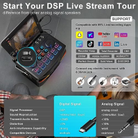 DSP Bluetooth karaoke stroj se 2 mikrofony pro venkovní párty, přenosný PA systém s 6,5" subwooferem, hudební box USB-C s podpor