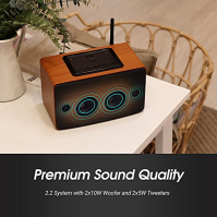 August WiFi Multiroom Wireless Stereo Speaker WS350 - Výkonný 30 W reproduktor s WiFi a Bluetooth - kompatibilní se Spotify, Tun