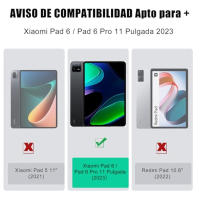 YUEJIDZ Pouzdro s klávesnicí pro Xiaomi Pad 6 / Pad 6 Pro 2023, španělská odnímatelná klávesnice, pouzdro pro Xiaomi Pad 6 / Pad