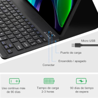 YUEJIDZ Pouzdro s klávesnicí pro Xiaomi Pad 6 / Pad 6 Pro 2023, španělská odnímatelná klávesnice, pouzdro pro Xiaomi Pad 6 / Pad