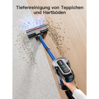 Roanow MarsVac S1 Cordless Vacuum Cleaner, 450W/38000Pa Vacuum Cleaner Cordless Up to 55Mins Running Time with LED Display Light