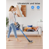 Roanow MarsVac S1 Cordless Vacuum Cleaner, 450W/38000Pa Vacuum Cleaner Cordless Up to 55Mins Running Time with LED Display Light