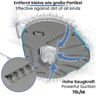 Bazénový vysavač SPAFACTORY s dobíjecí baterií | Flexibilní elektrický podlahový vysavač | Lázeňský vysavač ideální pro otevřené