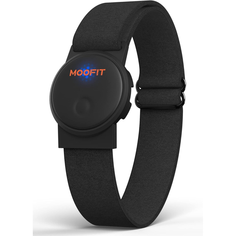 moofit HW401 monitor srdečního tepu na paži, IP67 vodotěsný, podpora Bluetooth/ANT+, dobíjecí optický senzor srdečního tepu