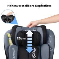 Dětská autosedačka Reecle 360 Swivel i-Size s ISOFIX 40-150 cm (0-36 kg) Reboarder, od narození do 12 let, ECE R129