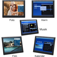 9 palcový digitální obrazový rámeček s dálkovým ovládáním, foto video přehrávač rám-4 okna zobrazovat elektronické foto
