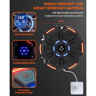 snawowo Hudební boxovací stroj pro dospělé - LED světelný elektronický boxovací stroj s hudbou Boxování s boxerskými rukavicemi 