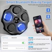 Hudební boxovací stroj, inteligentní elektronický boxovací stroj na stěnu s LED světlem, elektronický boxovací stroj s Bluetooth