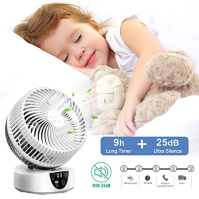 Ventilátor Collen Tichý turbo ventilátor Oběhové čerpadlo vzduchu 9H časovač 3 rychlosti 4 režimy stolního ventilátoru s dálkový