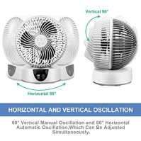 Ventilátor Collen Tichý turbo ventilátor Oběhové čerpadlo vzduchu 9H časovač 3 rychlosti 4 režimy stolního ventilátoru s dálkový