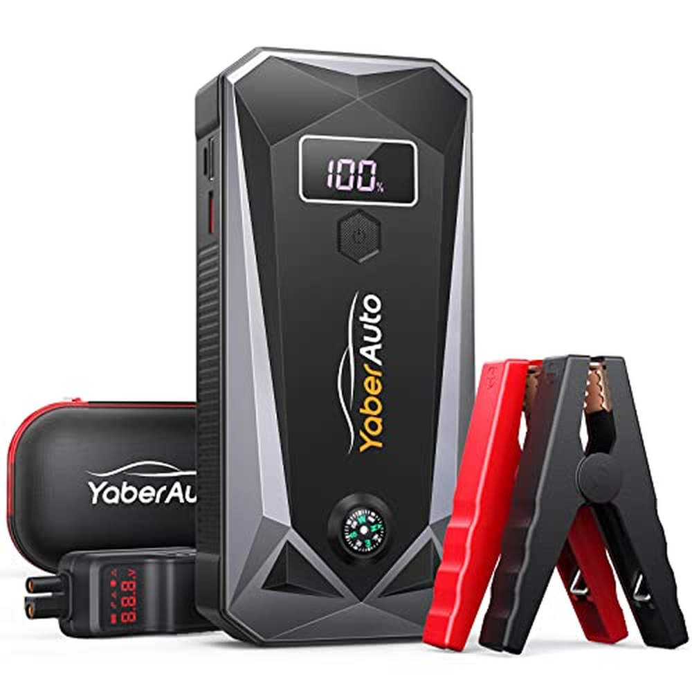 YaberAuto YA50 12V-2500A Jump Starter, 80,66Wh, 21800mAh Jump Starter Power Bank s LED žárovkou, posilovač autobaterie Jump Star