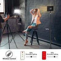 2 balení 70 LED video světel se stativovým stojanem / barevnými filtry, Obeamiu 5600K USB Studio Lights Shooting Kit pro fotogra